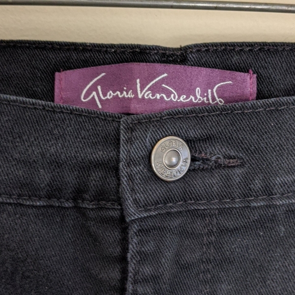 Denim Black Stretch Jeans size 14 by Gloria Vanderbilt - Picture 3 of 10
